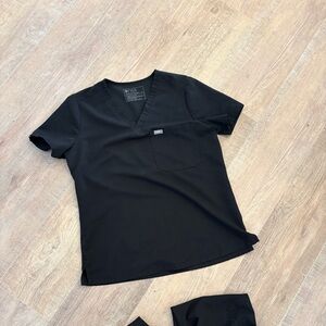 Figs Black Women's scrub Top